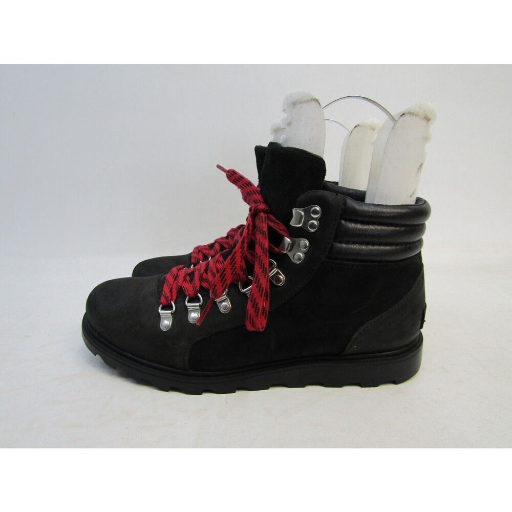 Sorel Womens Size 9.5 M Black Leather Laces Ankle Casual Boots